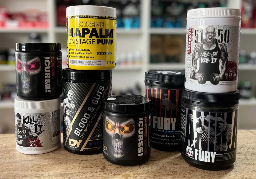 Pre-workout készítmények a PatRol Gym pultján